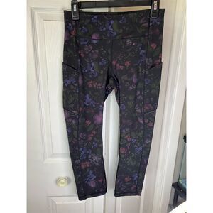 Lululemon Speed Up Crop Leggings Women’s Size 6 Floral Print High-Rise